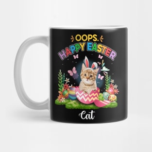 Bunny Cat Oops Happy Easter Eggs 2024, Easter Cat Mug